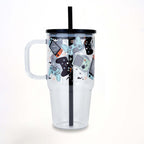 Level Up Gamer Tumbler 20oz Kids Tumbler with Handle, Lid & Straw