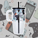 Level Up Gamer Tumbler 20oz Kids Tumbler with Handle, Lid & Straw