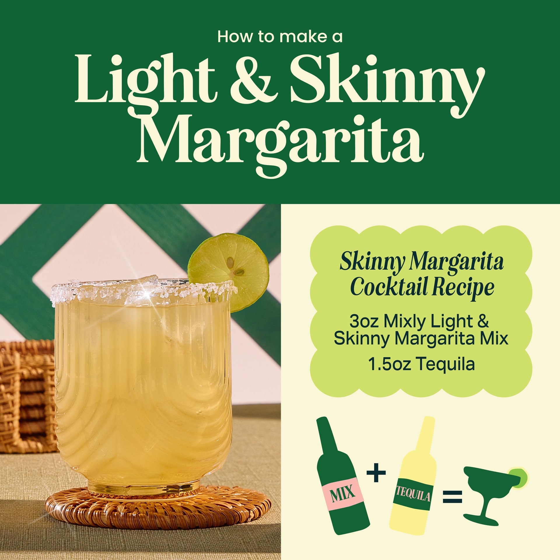 Light & Skinny Margarita Cocktail & Mocktail Mixer