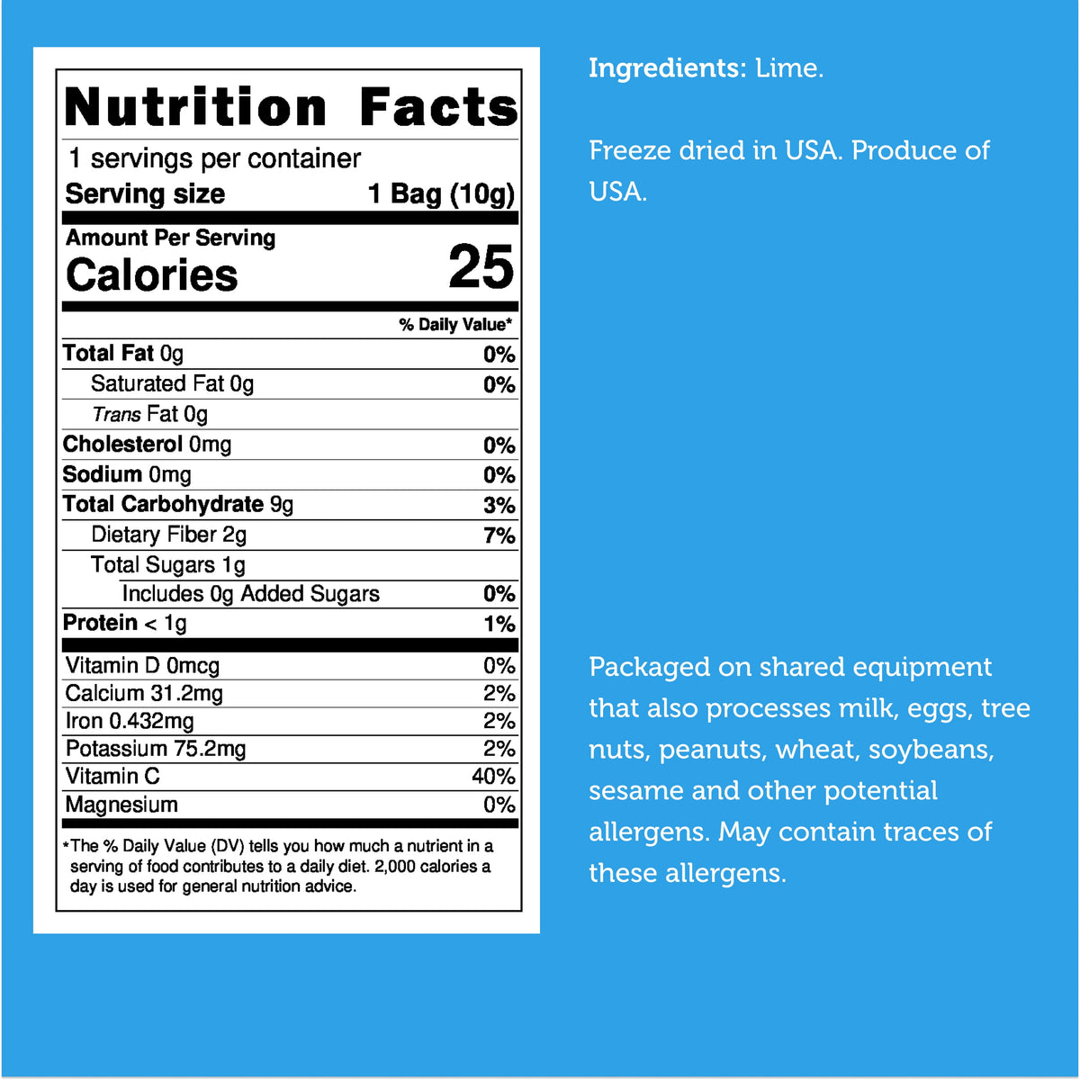 Freeze Dried Lime Slices