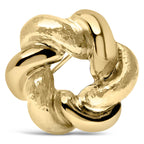 18K Yellow Gold Sculpted Knot Brooch