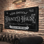 Personalized Haunted House Sign II