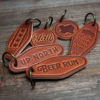 Miami Florida Leather Keychain Motel Style