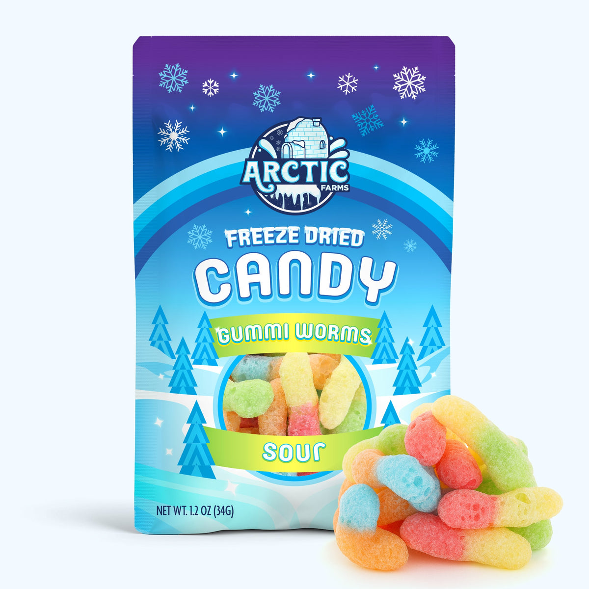 Freeze Dried Gummy Worms