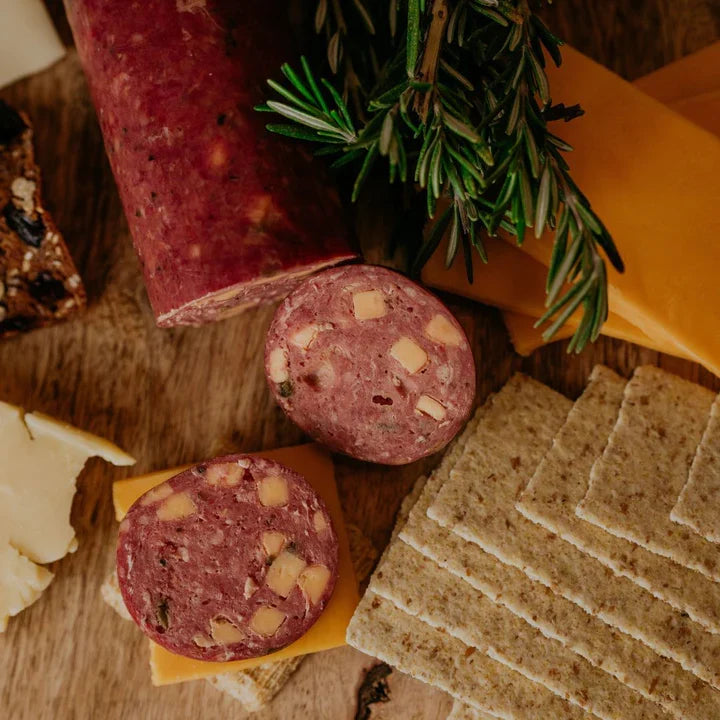 Jalapeno Peppercheese Bison Summer Sausage | Pack of 2 | 7-8 oz | Nebraska Bison