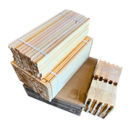 Medium 6 1/4-Inch Frame, Grooved Top / Grooved Bottom With Double Wax Foundation