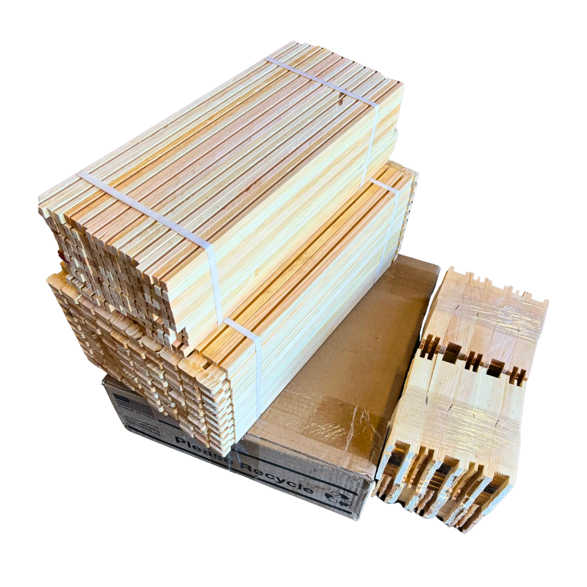 Medium 6 1/4-Inch Frame, Grooved Top / Grooved Bottom With Double Wax Foundation