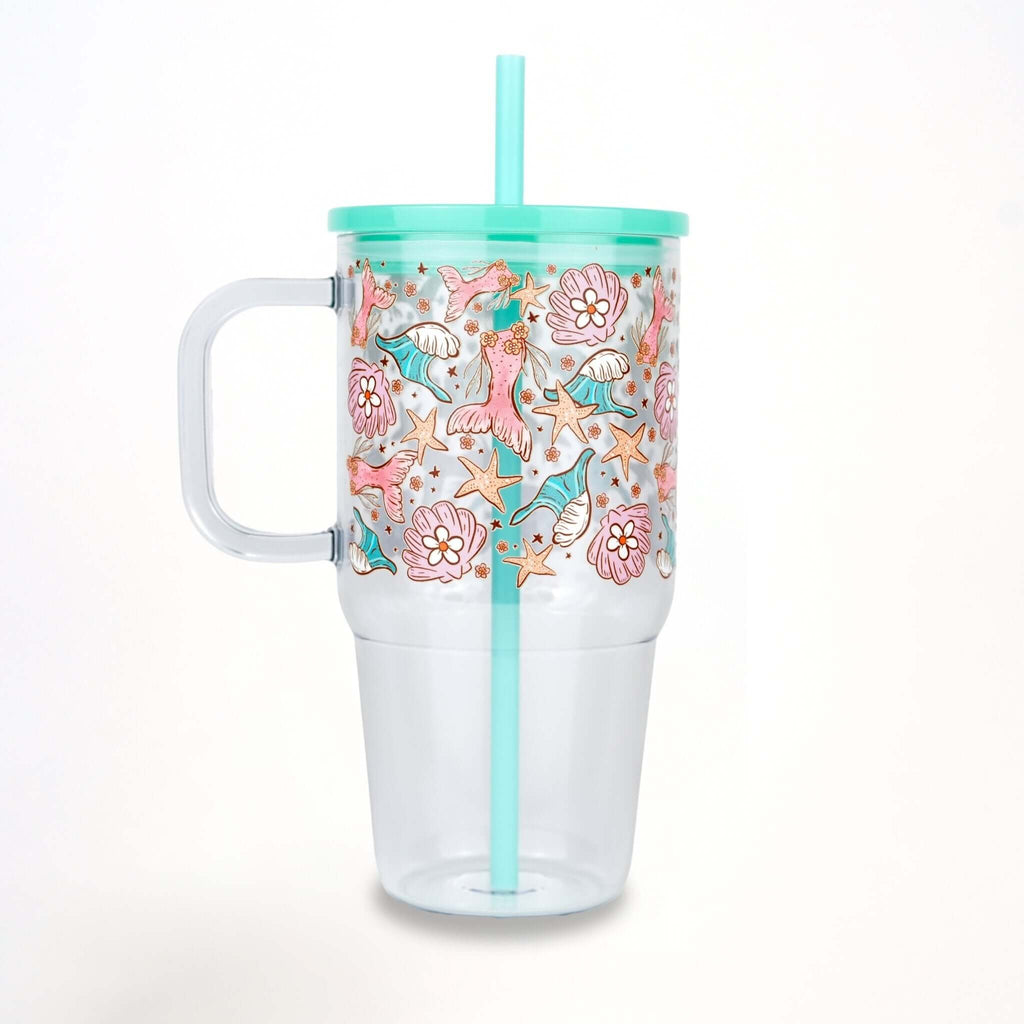 Mermaid Magic 20oz Kids Tumbler with Handle, Lid & Straw