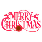 Merry Christmas Magnetic Plaque | 5.5" x 3" | Multiple Color Options | Glowing Creation