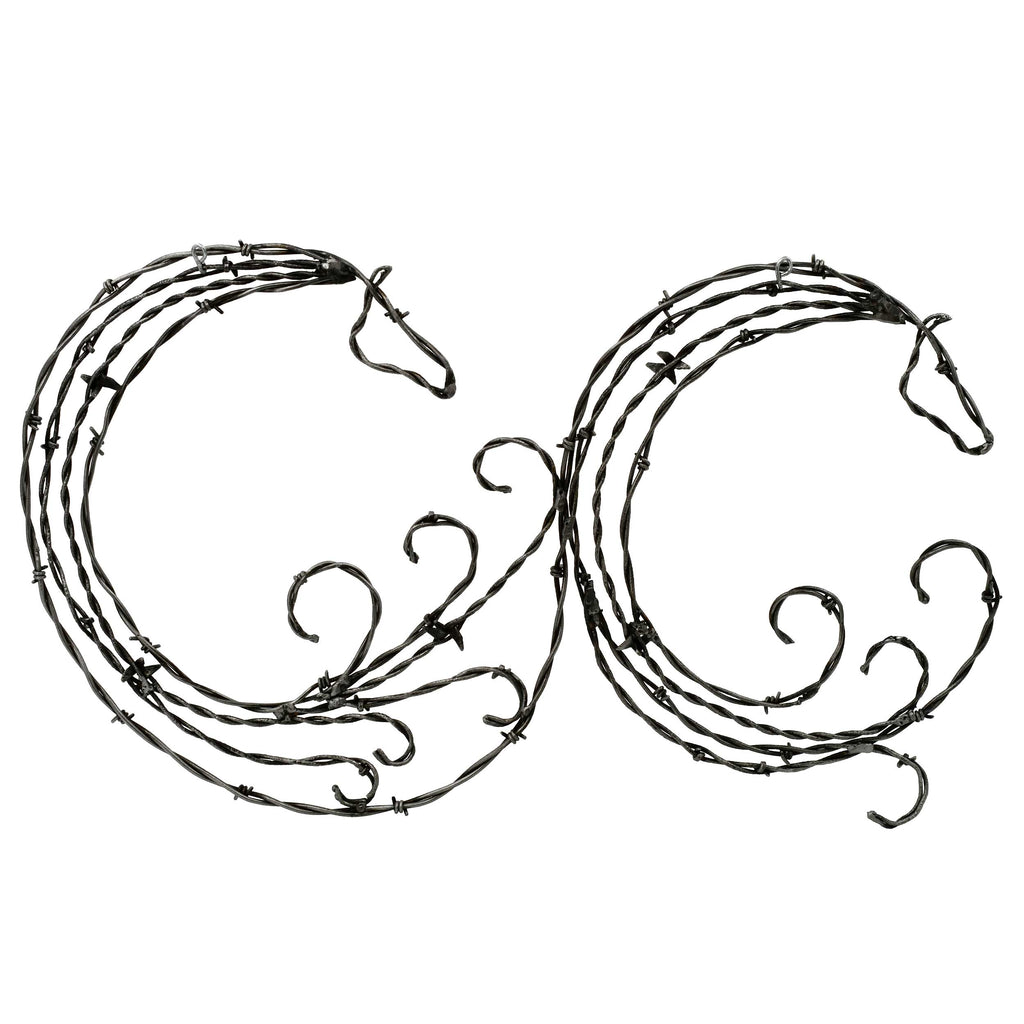 Circular Horse Barbed Wire Wall Hanging | Mill Iron West