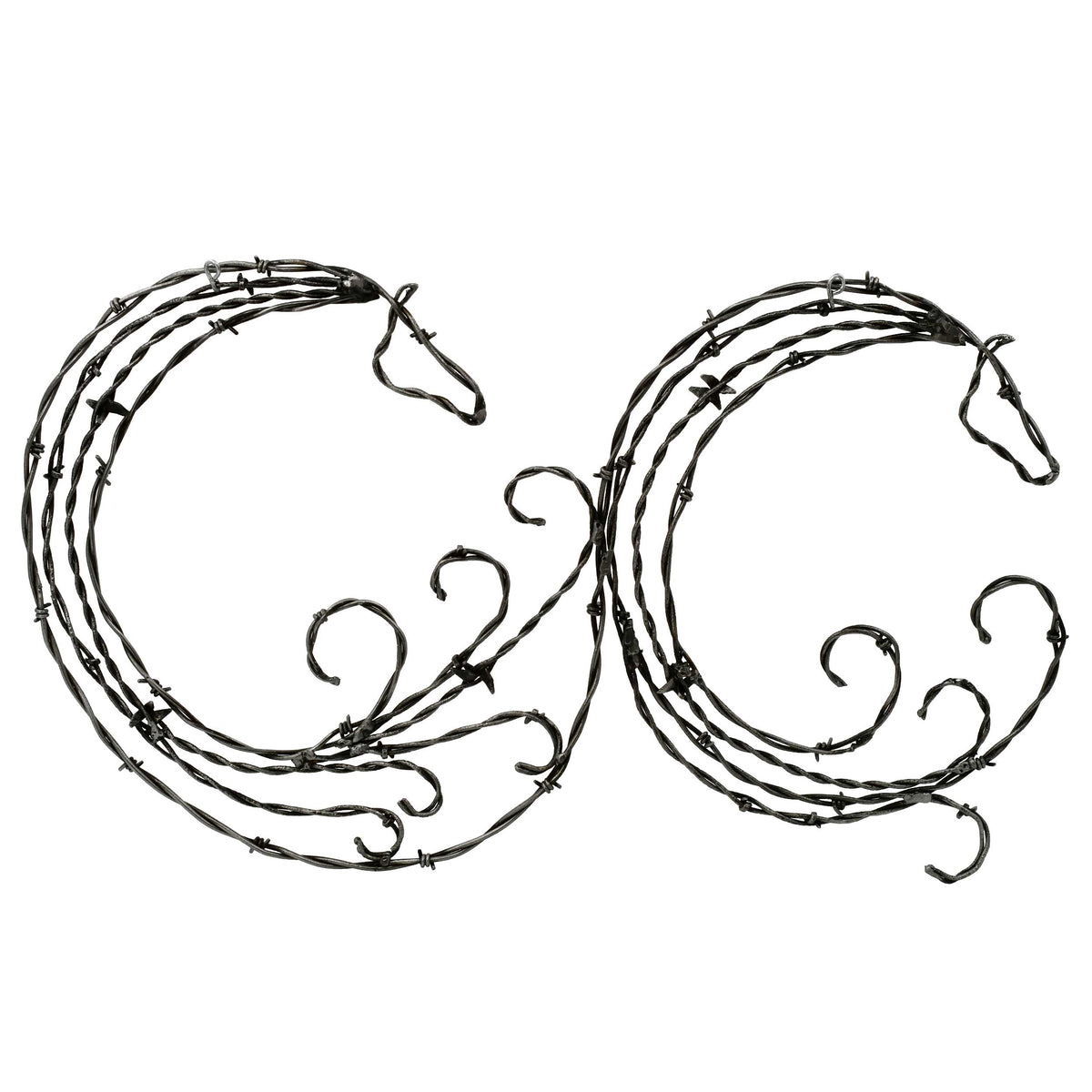 Circular Horse Barbed Wire Wall Hanging | Mill Iron West