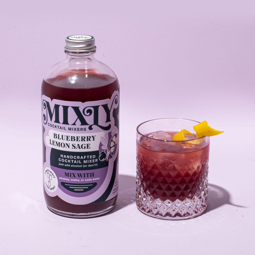 Blueberry Lemon Sage - Whiskey Sour Cocktail & Mocktail Mixer