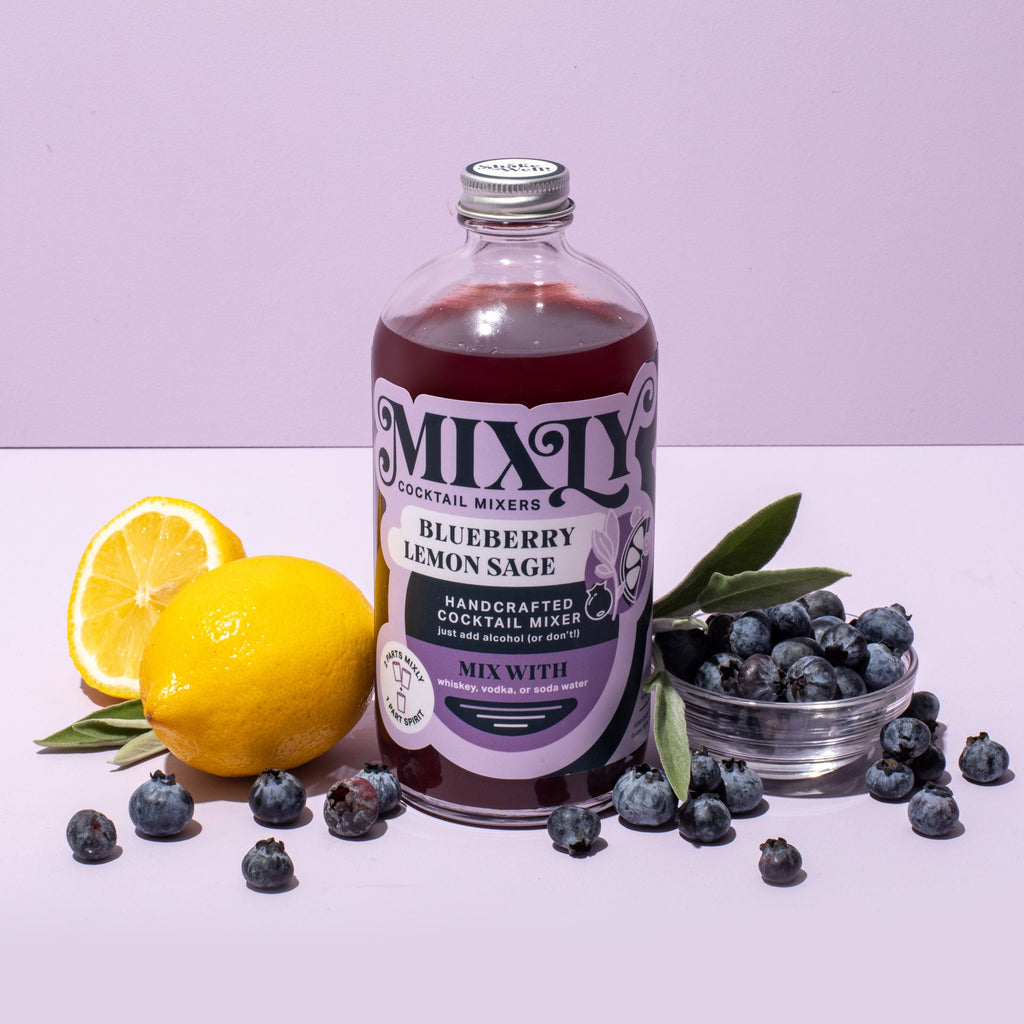 Blueberry Lemon Sage - Whiskey Sour Cocktail & Mocktail Mixer