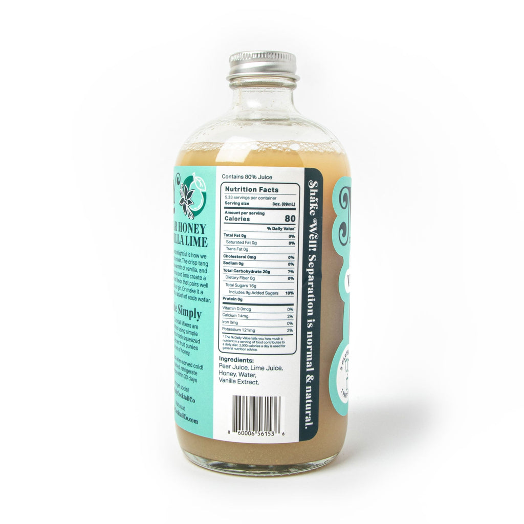 Pear Honey Vanilla Lime - Mule Cocktail & Mocktail Mixer