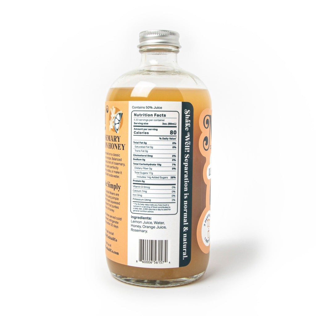 Rosemary Lemon Honey - Whiskey Sour, Hot Toddy Cocktail & Mocktail Mixer