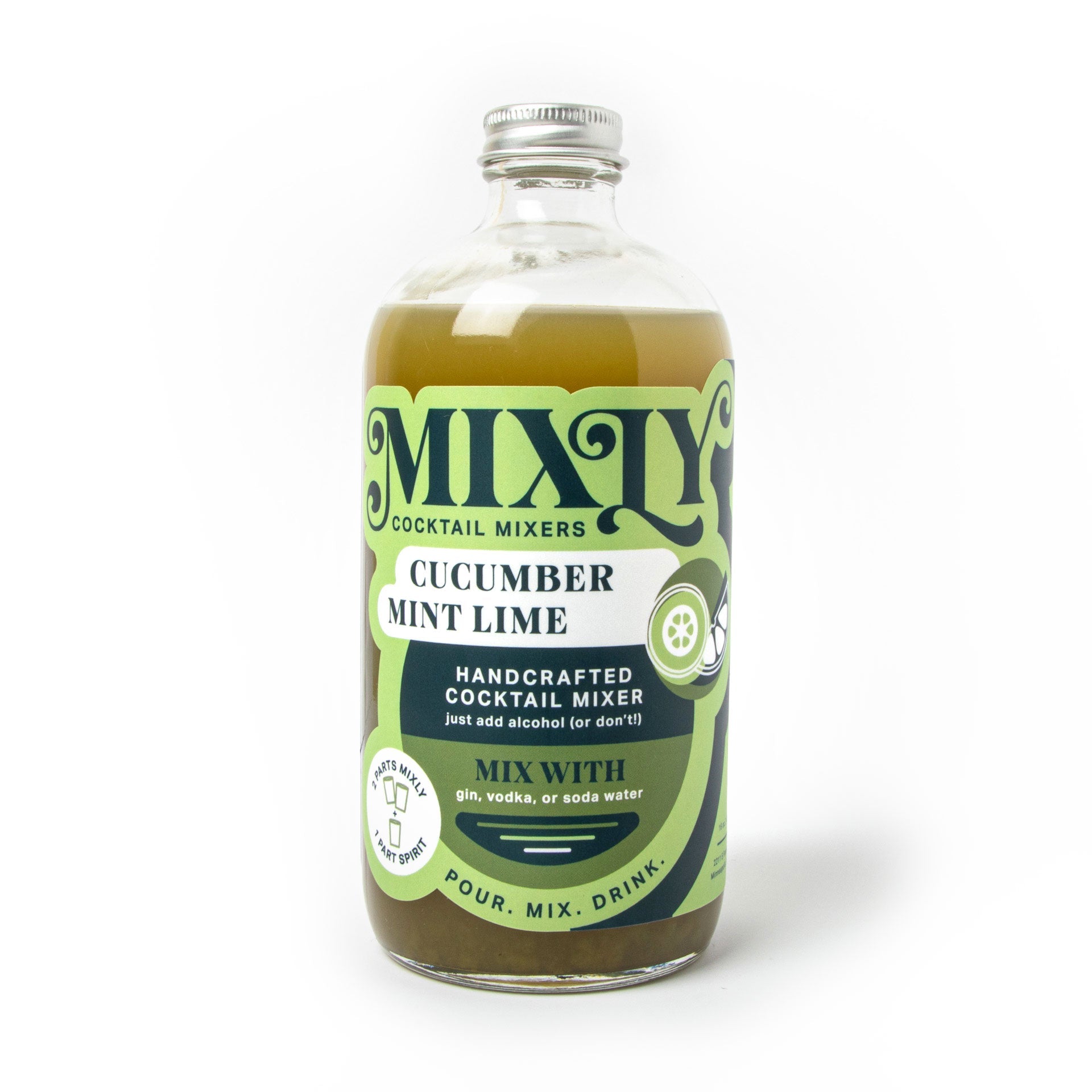 Cucumber Mint Lime - Gin Fizz Cocktail & Mocktail Mixer