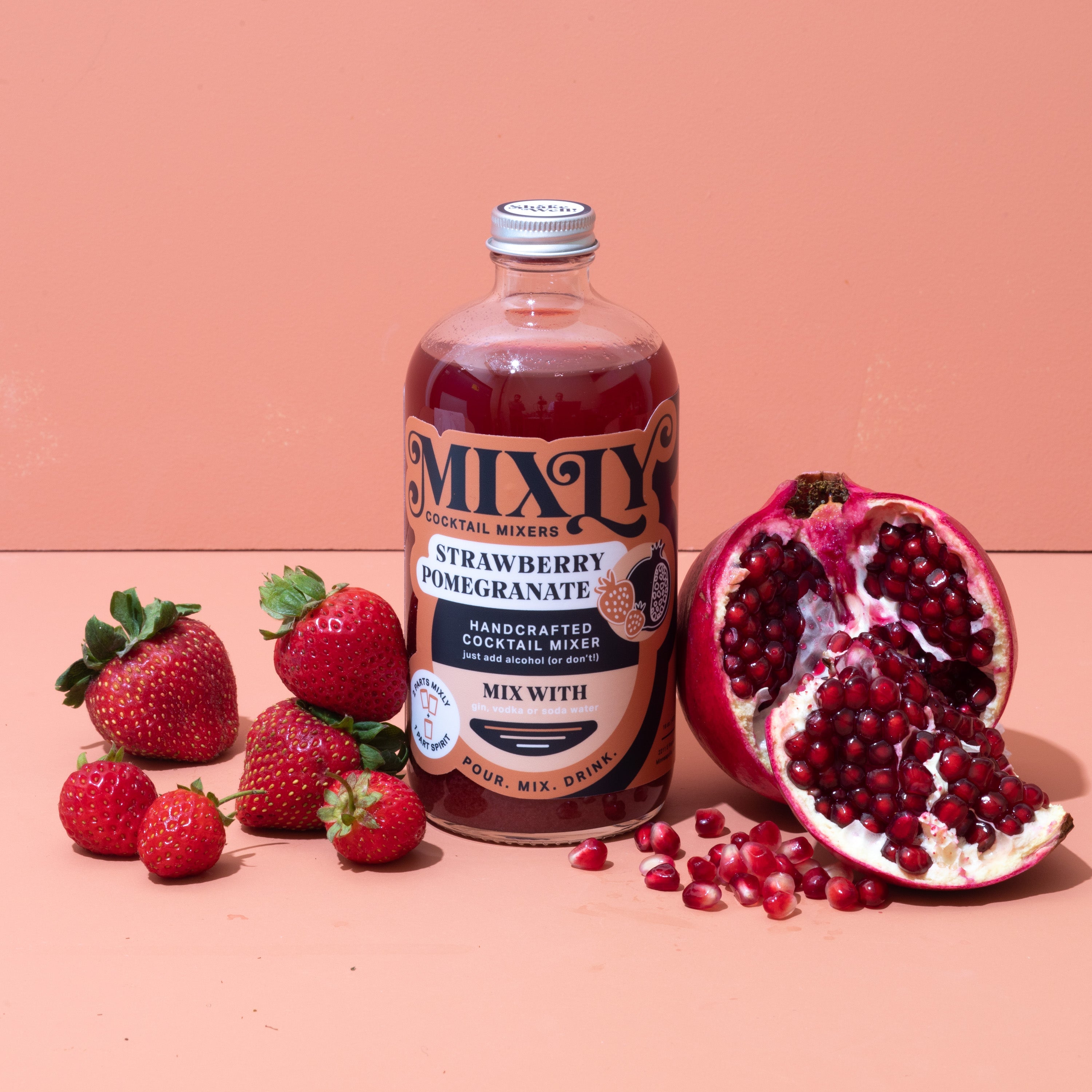 Strawberry Pomegranate - Cosmopolitan Cocktail & Mocktail Mixer