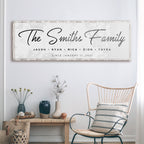 Last Name Family Sign Black And White