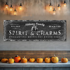 Black Cat’s Spirits & Charms Bar Halloween Sign