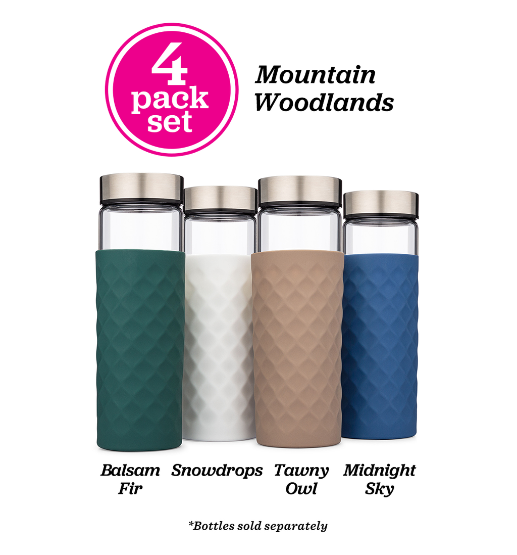 Diamond Lattice Silicone Bottle Sleeves Set, for 16oz Bottles