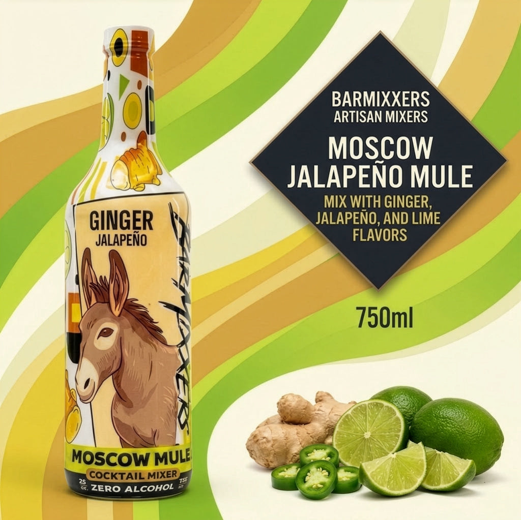 BarMixxers Premium Spicy Ginger Mule Elixir | Zero-Proof Botanical Mixer | 750ml