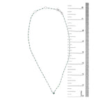 Sterling Silver Lab Created Emerald Bead Chain Necklace