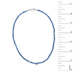Sterling Silver Diamond Accent Blue Lapis Bead Station Necklace