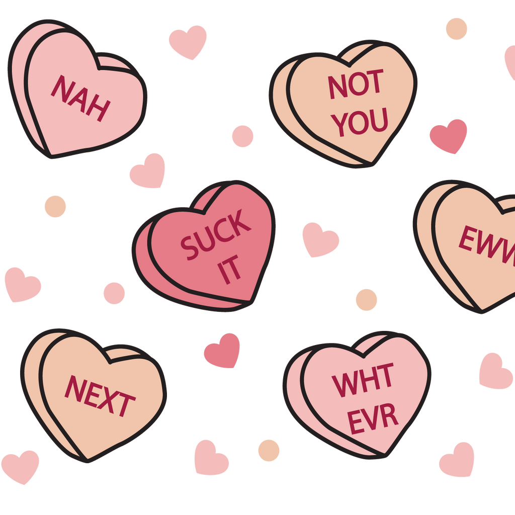 Anti Valentine Glass Cups