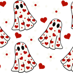 Heart Ghosts Valentine Glass Cups