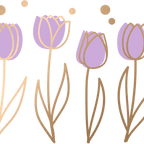 Purple Tulips Glass Cups