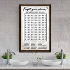 Bathroom Word Search Sign
