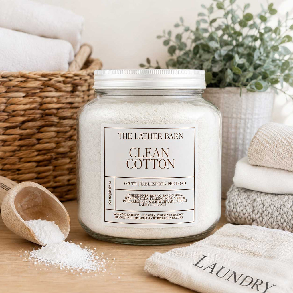 Natural Laundry Detergent | Clean Cotton | 64 oz | The Lather Barn
