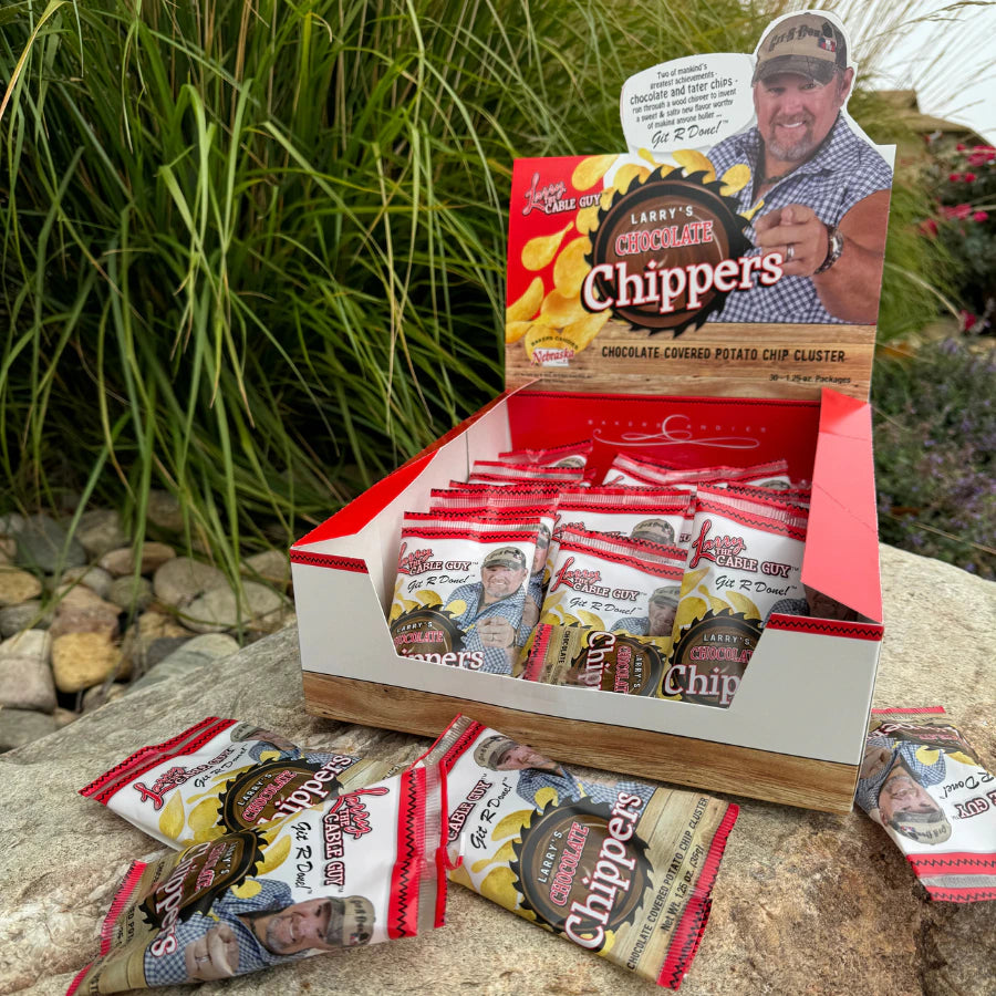 Larry the Cable Guy Chocolate Covered Potato Chip | Pack of 6 | 1.25 oz | Baker's Candies