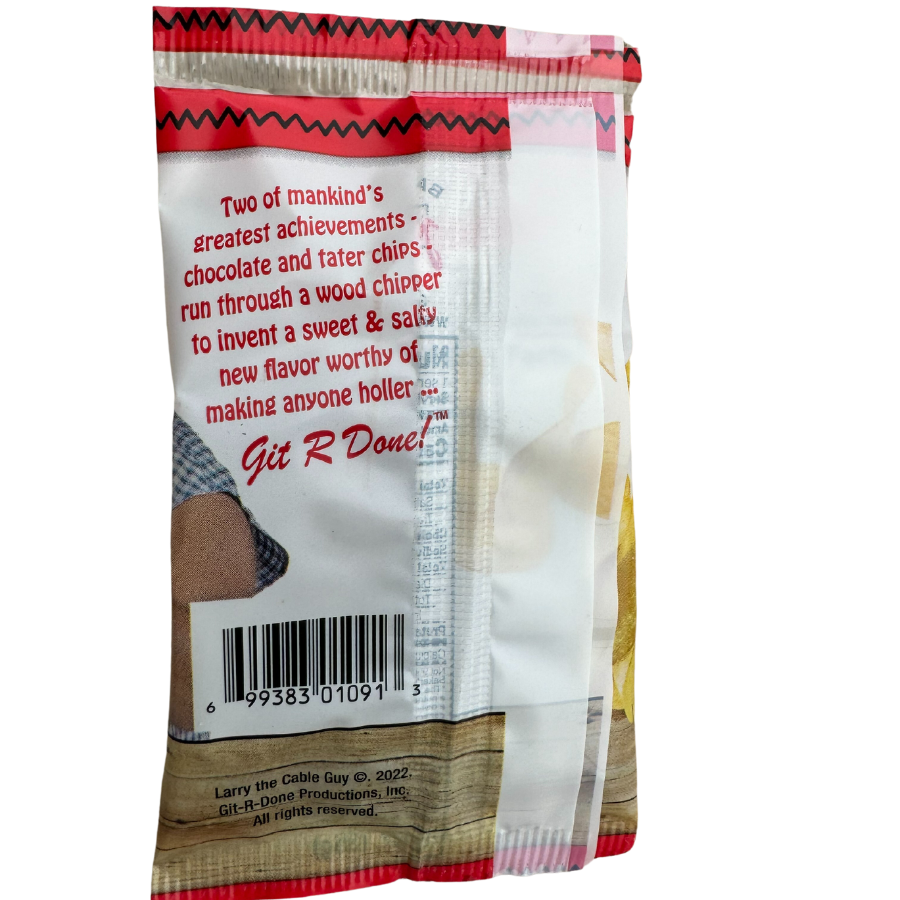 Larry the Cable Guy Chocolate Covered Potato Chip | Pack of 6 | 1.25 oz | Baker's Candies
