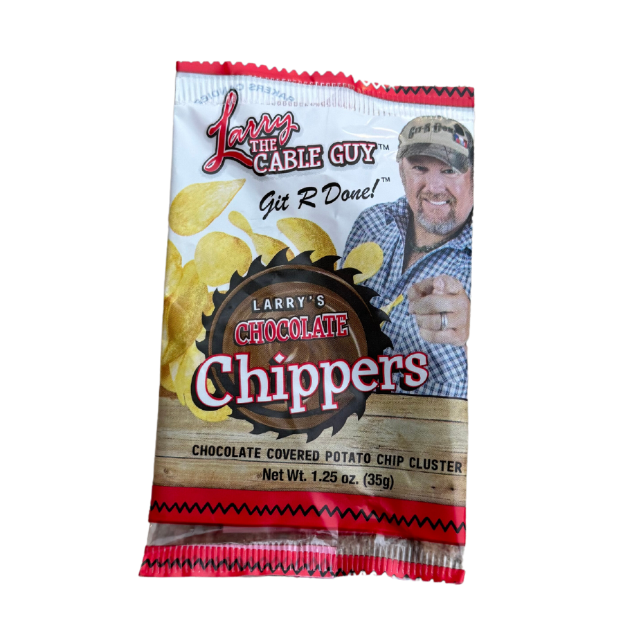 Larry the Cable Guy Chocolate Covered Potato Chip | Pack of 6 | 1.25 oz | Baker's Candies