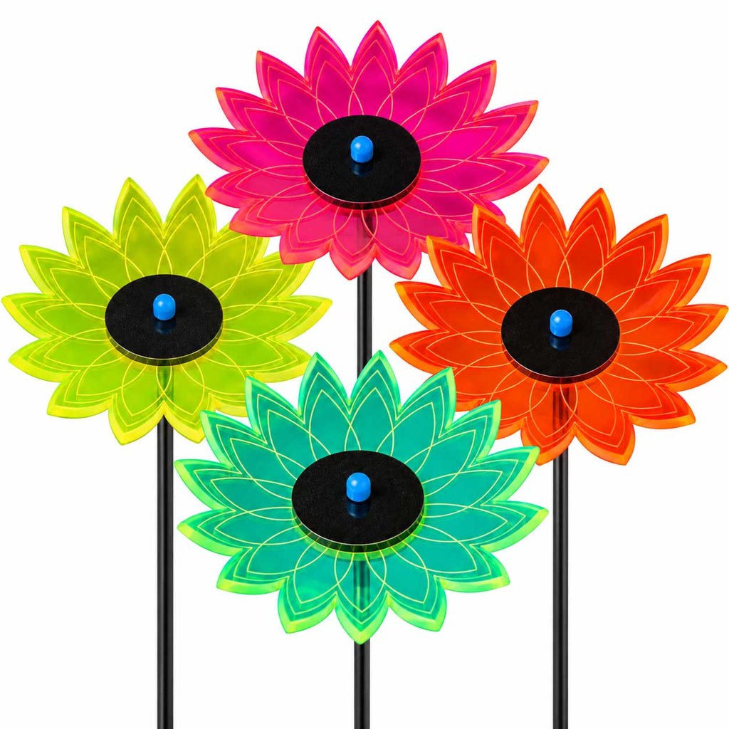 Garden Sunflower Yard Decor | Variety 4 Pack | Glowing Creation