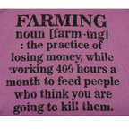 Farming Noun T-Shirt | Heather Steel Blue | Pretty and Fabulous