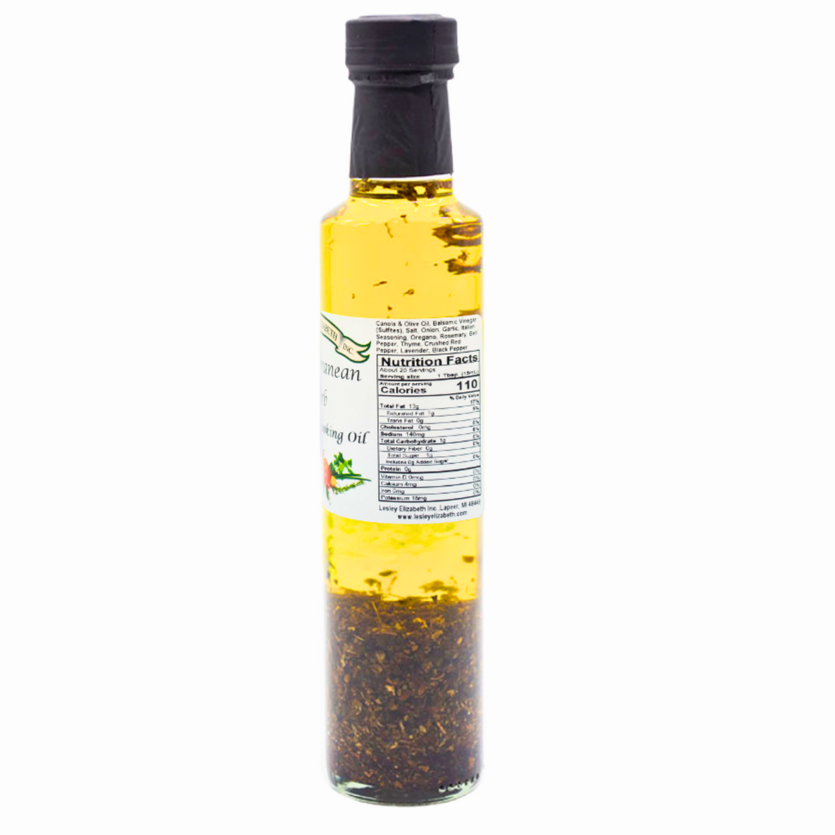 Lesley Elizabeth Mediterranean Herb Seasoned Cooking Oil, Dorica (250mL)