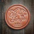 Old Forge New York Leather Coaster