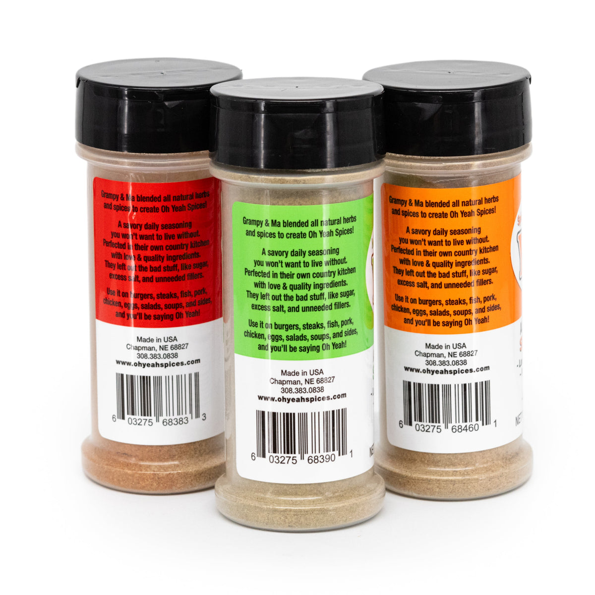 Oh Yeah Trio | Includes Mild, Spicy, and Hot Spices | Oh Yeah Spices