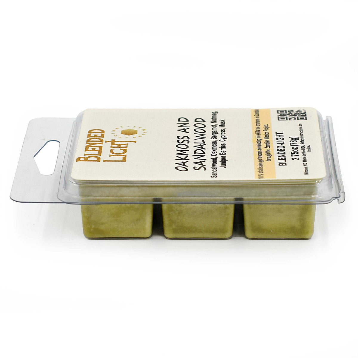 Oakmoss & Sandalwood Scented Wax Melts | 2.75 oz | Blended Light