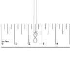 Sterling Silver 1/4 Cttw Diamond Infinity Motif Pendant Necklace