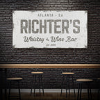 Whiskey And Wine Bar Sign