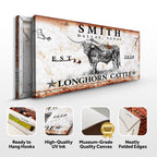 Longhorn Rustic Cattle Sign III