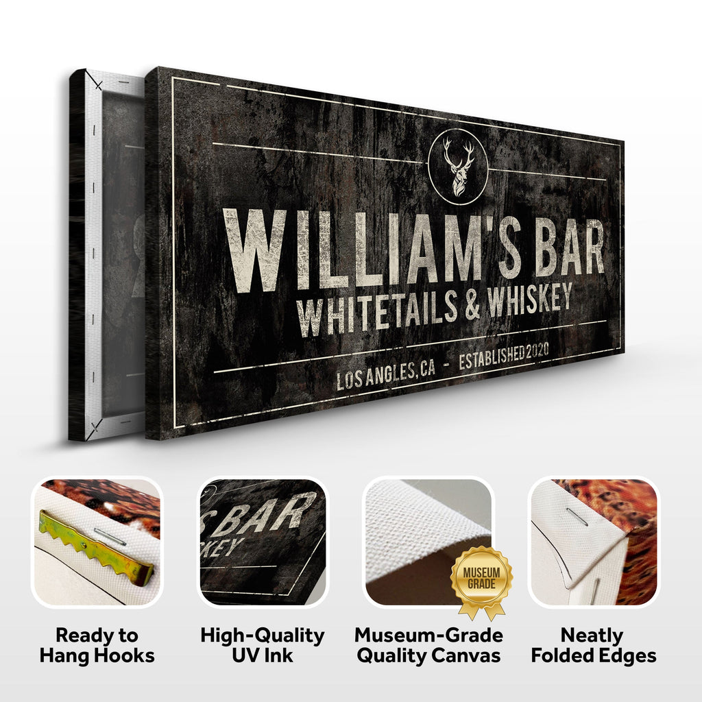 Whitetails and Whiskey Sign
