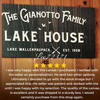 Rustic Family Lake House Sign