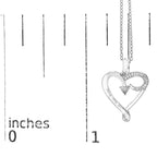 .925 Sterling Silver Diamond Accent "I LOVE YOU MOM" Heart Pendant Necklace (J-K Color, I2-I3 Clarity) - 18" Inches