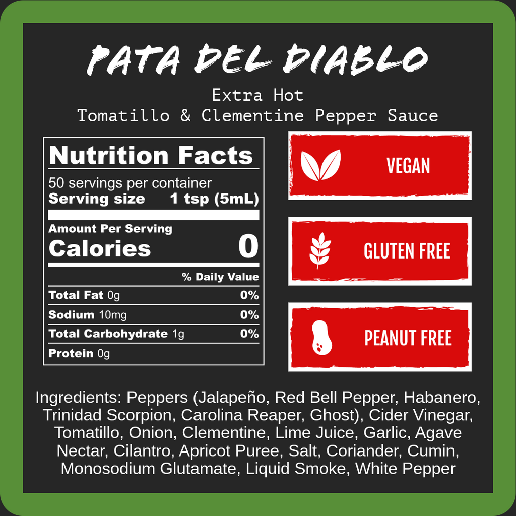 Pata del Diablo - Extra Hot Tomatillo & Clementine (9oz)