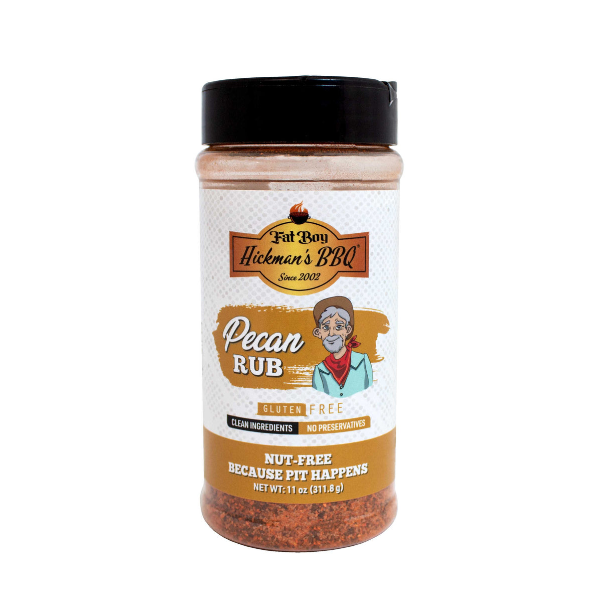 Pecan Natural Gluten Free BBQ Rub 8.3 oz