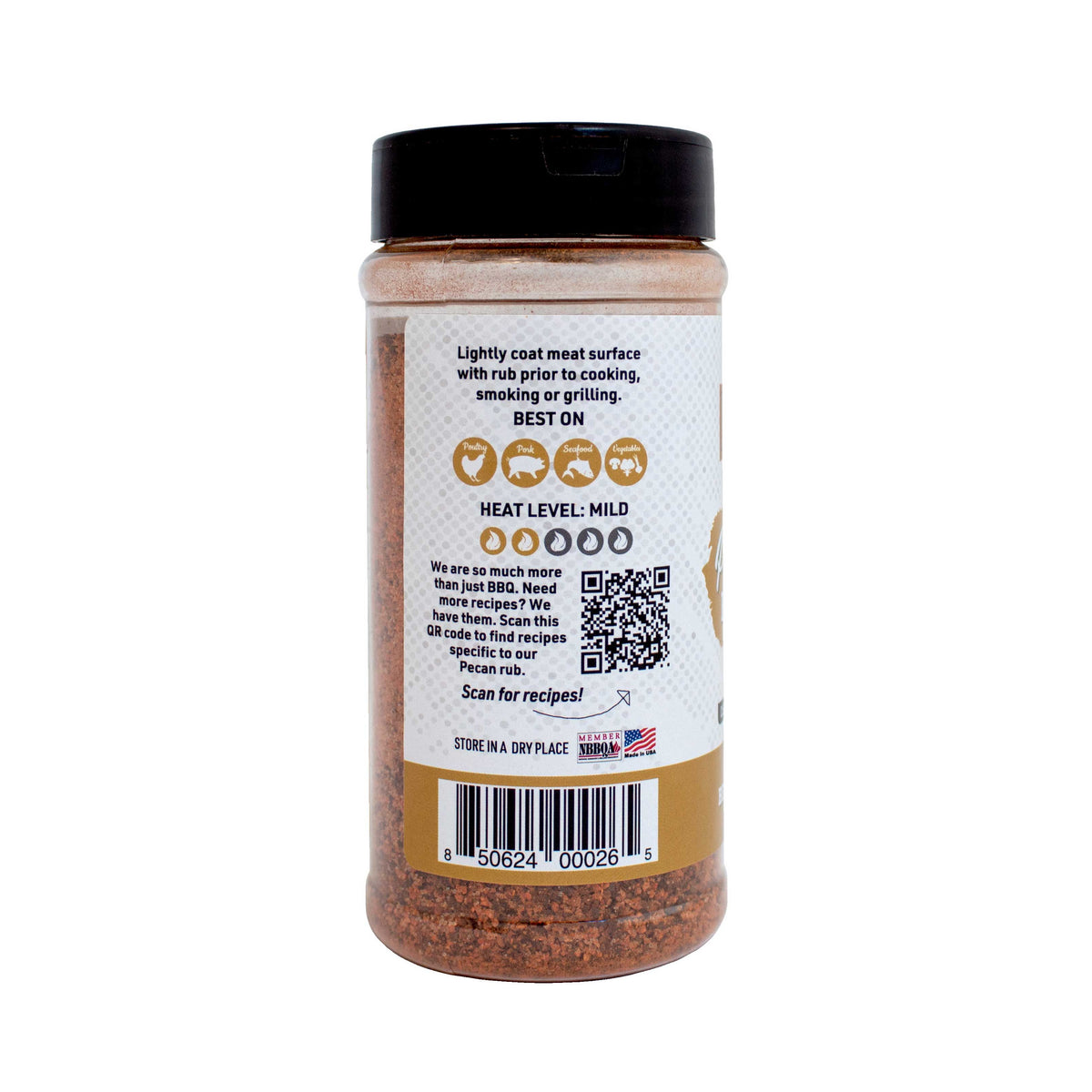 Pecan Natural Gluten Free BBQ Rub 8.3 oz